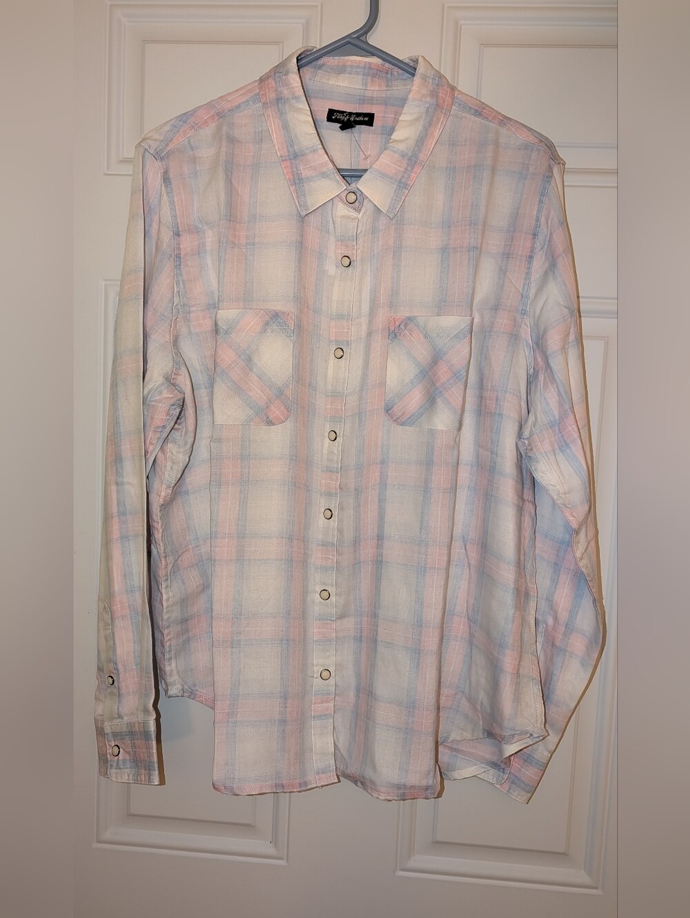 Flag & Anthem Marina Shirt Pink Blue White Size XL NWT